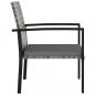 Preview: Garten-Essstühle 4 Stk. Poly Rattan Grau