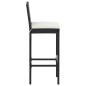 Preview: Garten-Barhocker mit Kissen 4 Stk. Schwarz Poly Rattan