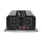 Preview: Power Inverter reine Sinus-Wellen | Eingangsspannung: 24 V DC | Geräteausgangsanschluss: Type F (CEE 7/3) / USB-A / 1x USB-C? | 230 V AC 50 Hz | 1000 W | Spitzenleistung: 2000 W | Schraubklemme | Reine Sinuswelle | Düse | Schwarz