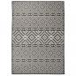 Preview: ARDEBO.de - Outdoor-Teppich Flachgewebe 200x280 cm Schwarz Gestreift