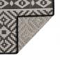 Preview: Outdoor-Teppich Flachgewebe 200x280 cm Schwarz Gestreift