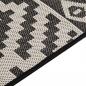 Preview: Outdoor-Teppich Flachgewebe 200x280 cm Schwarz Gestreift