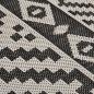 Preview: Outdoor-Teppich Flachgewebe 200x280 cm Schwarz Gestreift