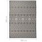 Preview: Outdoor-Teppich Flachgewebe 200x280 cm Schwarz Gestreift