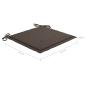 Preview: Gartenstuhl-Kissen 6 Stk. Taupe 40x40x3 cm Oxford-Gewebe