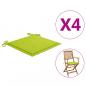 Preview: Gartenstuhl-Kissen 4 Stk. Hellgrün 40x40x3 cm Oxford-Gewebe