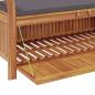 Preview: Garten-Truhenbank mit Kissen 126 cm Massivholz Akazie