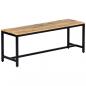 Preview: Esszimmerbank 120 cm Massives Raues Mangoholz
