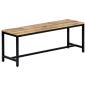 Preview: Esszimmerbank 120 cm Massives Raues Mangoholz
