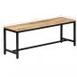Preview: Esszimmerbank 120 cm Massives Raues Mangoholz