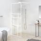 Preview: Duschwand für Walk-In Dusche 90x195 cm ESG-Glas Weiß