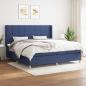 Preview: ARDEBO.de - Boxspringbett mit Matratze Blau 200x200 cm Stoff