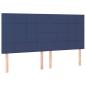 Preview: Boxspringbett mit Matratze Blau 200x200 cm Stoff