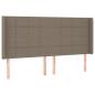 Preview: Boxspringbett mit Matratze & LED Taupe 200x200 cm Stoff