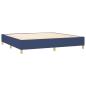 Preview: Boxspringbett mit Matratze & LED Blau 200x200 cm Stoff