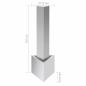 Preview: Gartenbrunnen Silbern 37,7x32,6x110 cm Edelstahl
