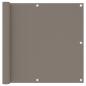Preview: ARDEBO.de - Balkon-Sichtschutz Taupe 90x500 cm Oxford-Gewebe