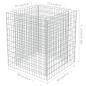 Preview: Gabionen-Hochbeet Verzinkter Stahl 90×90×100 cm