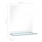 Preview: Wandspiegel mit Regal 20×40 cm Hartglas