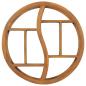 Preview: ARDEBO.de - Wandregal Yin und Yang 60x15x60 cm Teak Massivholz 