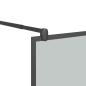 Preview: Duschwand für Walk-In Dusche 80x195 cm Dunkel ESG Glas Schwarz