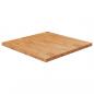 Preview: ARDEBO.de - Tischplatte Quadratisch Hellbraun 90x90x4cm Behandelte Eiche