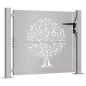 Preview: Gartentor 105x105 cm Cortenstahl Baum-Design