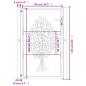 Preview: Gartentor 105x155 cm Cortenstahl Baum-Design