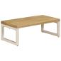 Preview: Couchtisch 100x50x35 cm Mango Massivholz und Stahl