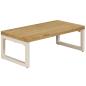 Preview: Couchtisch 100x50x35 cm Mango Massivholz und Stahl