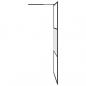 Preview: Duschwand mit Ablage für Walk-In-Dusche Schwarz 115x195 cm ESG