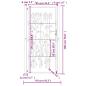 Preview: Gartentor Anthrazit 105x180 cm Stahl Bambus-Design