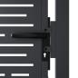 Preview: Gartentor Anthrazit 100x175 cm Stahl Quadratisches Design
