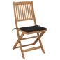 Preview: Klappbare Gartenstühle 8 Stk. mit Kissen Massivholz Akazie