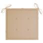 Preview: Gartenstühle 2 Stk. mit Beige Kissen Massivholz Teak