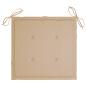Preview: Gartenstühle 2 Stk. mit Beige Kissen Teak Massivholz 