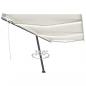 Preview: ARDEBO.de - Markise Manuell Einziehbar mit LED 600x300 cm Creme