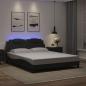 Preview: Bettgestell mit LED Schwarz 160x200 cm Kunstleder