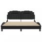 Preview: Bettgestell mit LED Schwarz 160x200 cm Kunstleder