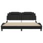 Preview: Bettgestell mit LED Schwarz 180x200 cm Kunstleder