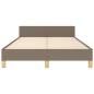 Preview: Bettgestell mit Kopfteil Taupe 120x190 cm Stoff