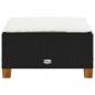 Preview: Gartenhocker mit Kissen Schwarz 63,5x56x32 cm Poly Rattan