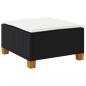Preview: Gartenhocker mit Kissen Schwarz 63,5x56x32 cm Poly Rattan
