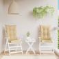 Preview: Hochlehner-Auflagen 2 Stk. Melange Beige 120x50x7 cm Stoff