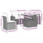 Preview: 6-tlg. Garten-Sofagarnitur mit Kissen Schwarz Poly Rattan