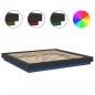 Preview: Bettgestell mit LED Schwarz 200x200 cm Holzwerkstoff