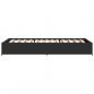 Preview: Bettgestell Schwarz 75x190 cm Holzwerkstoff und Metall