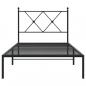 Preview: Bettgestell mit Kopfteil Metall Schwarz 90x200 cm