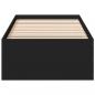 Preview: Bettgestell Schwarz 75x190 cm Holzwerkstoff