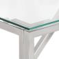 Preview: Konsolentisch Silbern Edelstahl und Hartglas